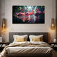 Elegant Posture Of Flamingos Wall Art Canvas Office Home Room Framed 120x60cm