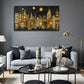 Lights Of The Night Wall Art Canvas Office Home Room Framed 80x45cm