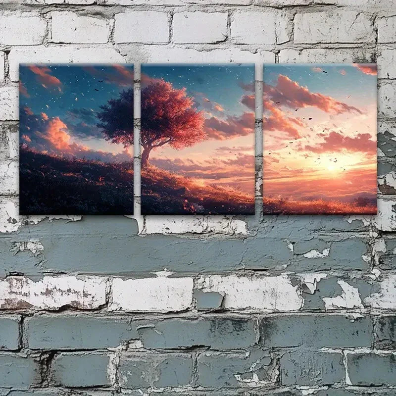 3pcs Abstract Vibrant Natural Scenery Wall Art Set Canvas Framed 40x60cm - High Quality Print 100% Australian Made Wall Canvas Ready to Hang