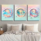 3pcs Colorful Beach Landscape Decor Wall Art Set Canvas Framed 40x60cm - High Quality Print 100% Australian Made Wall Canvas Ready to Hang