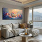 A Two-Layer Birthday Cake Wall Art Canvas Office Home Room Framed 120x60cm