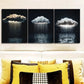 3pcs Featuring a Solitary Cloud with Rain Wall Art Set Canvas Framed 40x60cm - High Quality Print 100% Australian Made Wall Canvas Ready to Hang