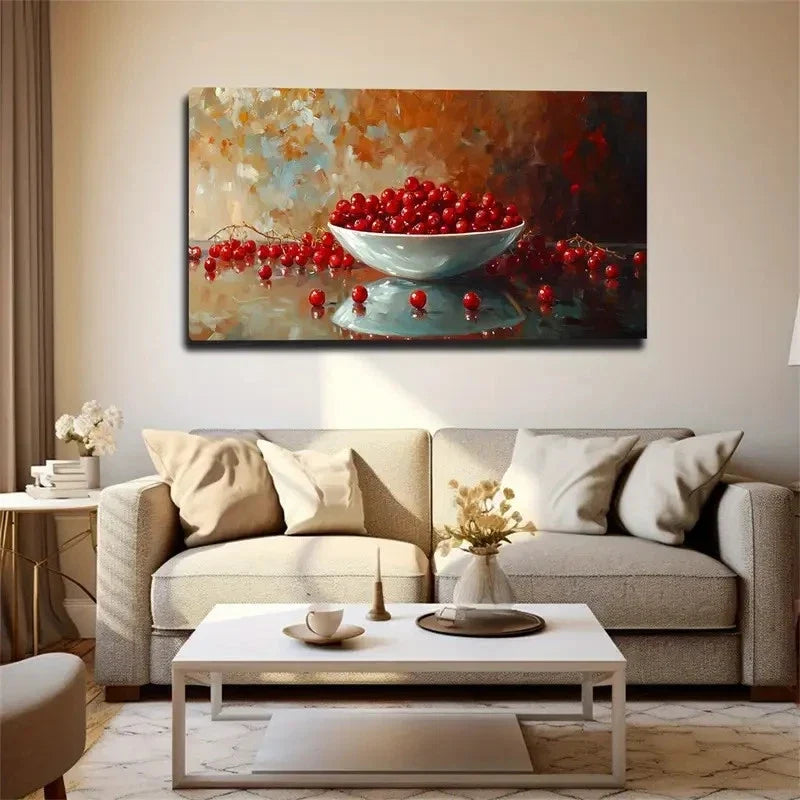 A White Bowl Vivid Style Wall Art Canvas Office Home Room Framed 120x60cm
