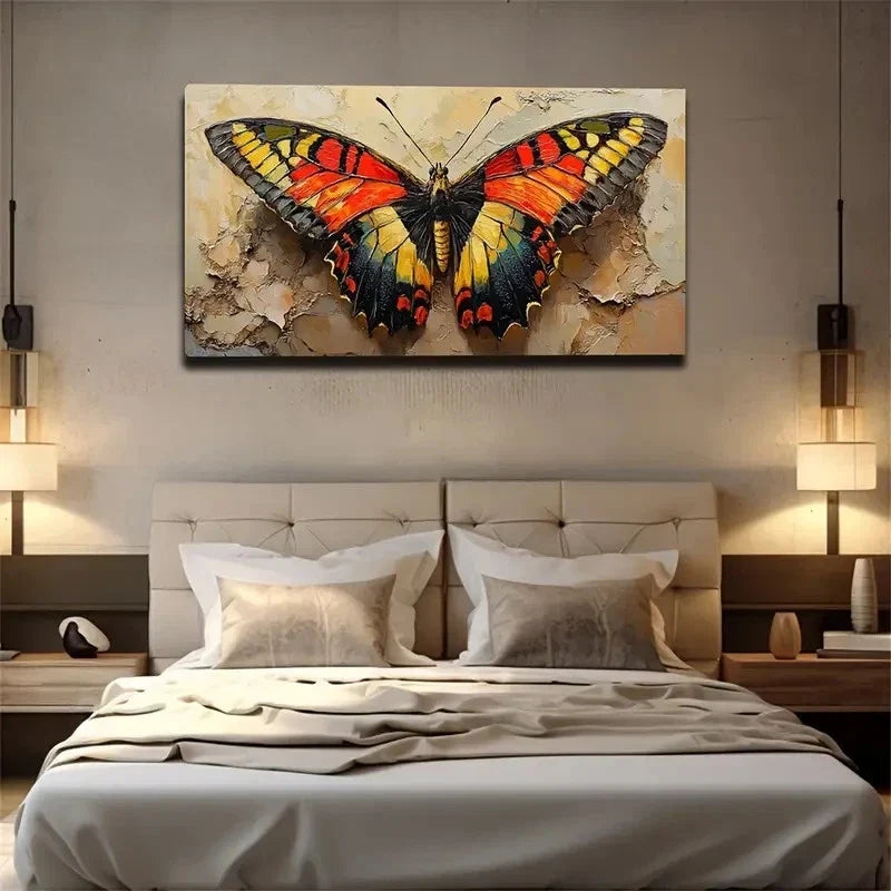 Butterfly With Spread Wings Wall Art Canvas Office Home Room Framed 120x60cm