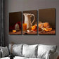 3pcs Oranges, Pitcher & Glass Classic Wall Art Set Canvas Framed 40x60cm - High Quality Print 100% Australian Made Wall Canvas Ready to Hang
