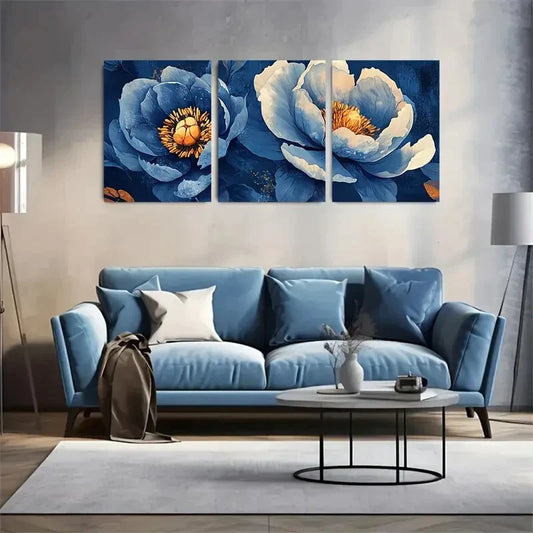 3pcs Featuring Digital Illustrations of Summer Metal Print Ready to Hang Art