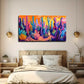 Vibrant Colorful Cactus Lands Wall Art Canvas Office Home Room Framed 120x60cm