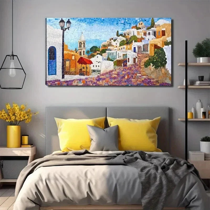 Island Landscape Perfect Wall Art Canvas Office Home Room Framed 80x45cm