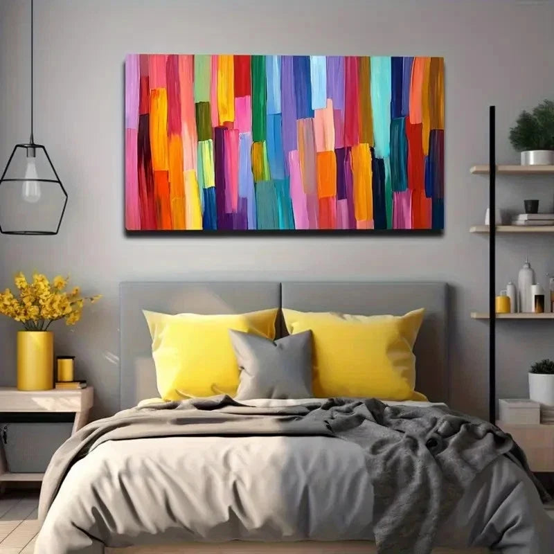 Quickly Painted With A Brush Wall Art Canvas Office Home Room Framed 120x60cm