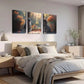 3pcs Serene Feline Next to an Open Window Wall Art Set Canvas Framed 40x60cm - High Quality Print 100% Australian Made Wall Canvas Ready to Hang