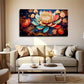 Bold Brushstroke Flower Elegant Wall Art Canvas Office Home Room Framed 120x60cm