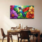 Vibrant Hummingbird Abstract Wall Art Canvas Office Home Room Framed 120x60cm