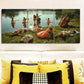 3pcs Concert by the lake Art Painting Metal Print Ready to Hang Art