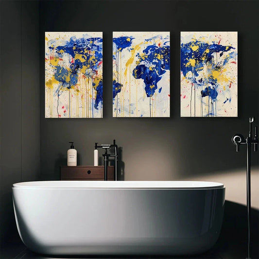 3pcs Modern Personalized Decorative Mural Metal Print Ready to Hang Art