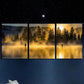 3pcs Two People Fishing at the Lake Wall Art Set Canvas Framed 40x60cm - High Quality Print 100% Australian Made Wall Canvas Ready to Hang