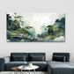Misty Mountain Forest Wall Art Canvas Office Home Room Framed 80x45cm