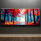 3pcs Autumn Forest Red Nature Beauty Perfect Wall Art Set Canvas Framed 40x60cm - High Quality Print 100% Australian Made Wall Canvas Ready to Hang