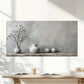 Gray Vases Table Rustic Wall Art Canvas Office Home Room Framed 80x45cm