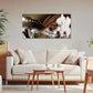 Elegant White Orchids Nature Wall Art Canvas Office Home Room Framed 80x45cm