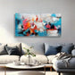 Vibrant Color Contemporary Wall Art canvas office home room framed 120x60cm