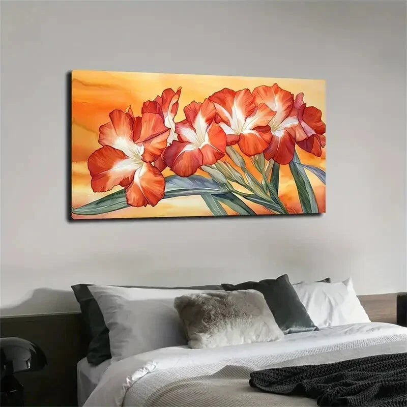 The Petals Present A Bright Wall Art Canvas Office Home Room Framed 120x60cm