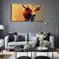 Polygonal Surfaces Spliced Bull Wall Art Canvas Office Home Room Framed 120x60cm