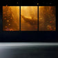 3pcs Sunken Submarine Underwater Sea Life Metal Print Ready to Hang Art