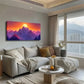 Sun Rises Slowly Sunlight Snow Wall Art Canvas Office Home Room Framed 120x60cm