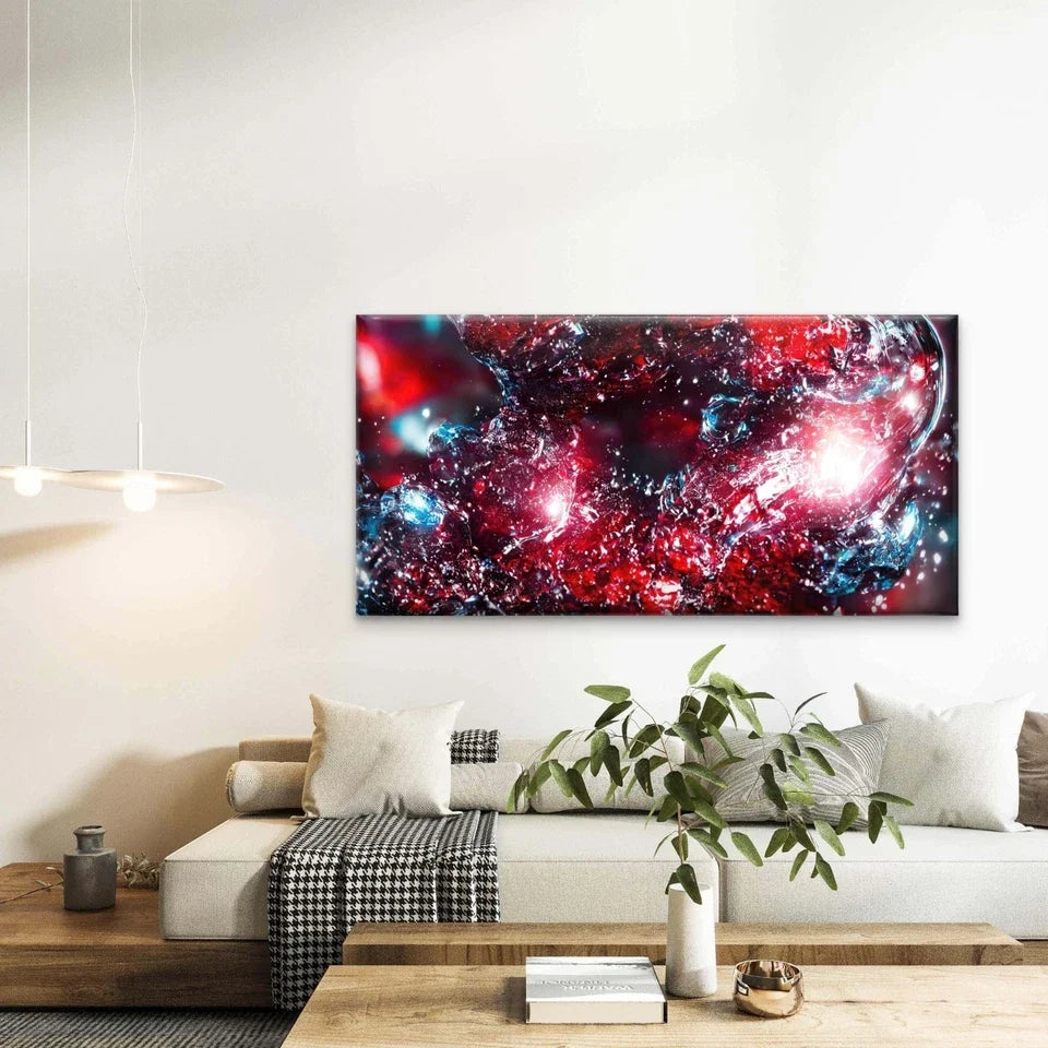 Cola Soda With Ice Cubes Glass Wall Art Canvas Office Home Room Framed 120x60cm