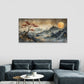Serene Mountain View Full Moon Wall Art Canvas Office Home Room Framed 120x60cm