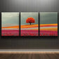 3pcs A Large Field of Roses in Rows Decoration Wall Art Set Canvas Framed 40x60cm - High Quality Print 100% Australian Made Wall Canvas Ready to Hang