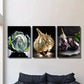 3pcs Cabbage Crystal Garlic Eggplant Wall Art Set Canvas Framed 40x60cm - High Quality Print 100% Australian Made Wall Canvas Ready to Hang