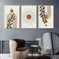 3pcs Modern Boho Style Decor with Sun, Moon Metal Print Ready to Hang Art