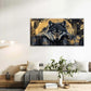 Abstract Wolf Wall Art Canvas Office Home Room Framed 80x45cm
