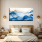 Minimalist Blue Mountain Lands Wall Art Canvas Office Home Room Framed 120x60cm
