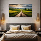 Rural Road Endless Wall Art Canvas Office Home Room Framed 80x45cm