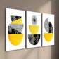 3pcs Modern Geometric Shapes Wall Art Set Canvas Framed 40x60cm - High Quality Print 100% Australian Made Wall Canvas Ready to Hang