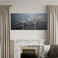 3pcs Artistic Blossom Branch with White Flowers Metal Print Ready to Hang Art