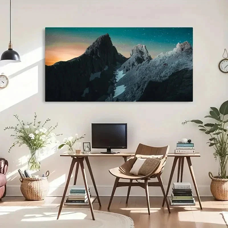 Tranquil Rock Water Reflection Wall Art Canvas Office Home Room Framed 120x60cm