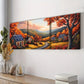 3pcs Autumn Sun House Waterproof Nature Perfect Wall Art Set Canvas Framed 40x60cm - High Quality Print 100% Australian Made Wall Canvas Ready to Hang