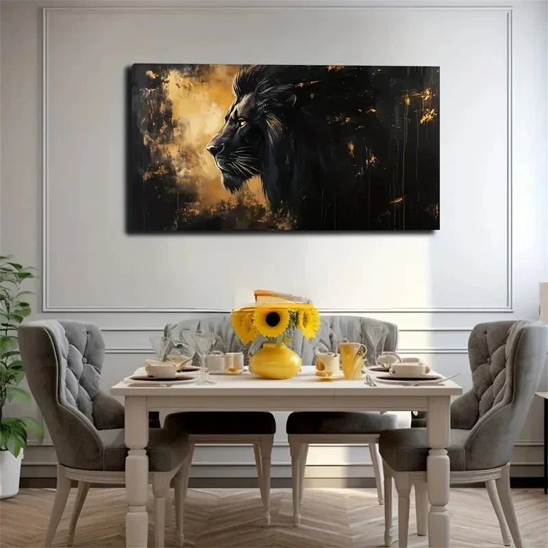 Black Tones Showing Power Wall Art Canvas Office Home Room Framed 120x60cm