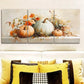 3pcs Paintings of pumpkins and flowers Metal Print Ready to Hang Art