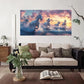 Galloping White Horses Sunset Wall Art Canvas Office Home Room Framed 120x60cm
