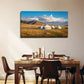 Mongolian Yurt Landscape Wall Art Canvas Office Home Room Framed 80x45cm