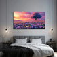 Vibrant Floral Beach Scene Wall Art Canvas Office Home Room Framed 80x45cm