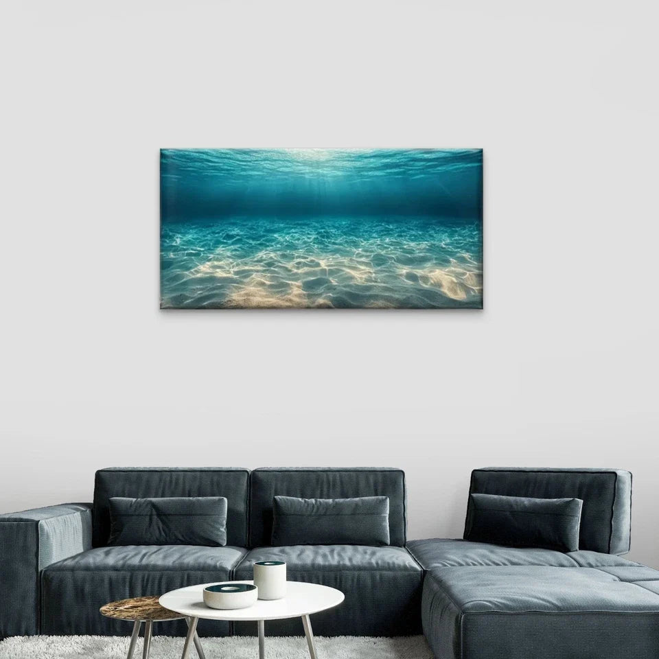 Sun Shining Underwater Wall Art Canvas Office Home Room Framed 120x60cm