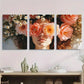 3pcs Blush Pink Daisy Floral Woman Metal Print Ready to Hang Art