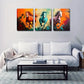 3pcs Running Forward Horse Figurative Style Wall Art Set Canvas Framed 40x60cm - High Quality Print 100% Australian Made Wall Canvas Ready to Hang