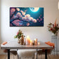 Cherry Blossoms & Moon Night Wall Art Canvas Office Home Room Framed 120x60cm