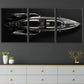 3pcs Vintage Fashion Black Cool Aircraft Darks Wall Art Set Canvas Framed 40x60cm - High Quality Print 100% Australian Made Wall Canvas Ready to Hang